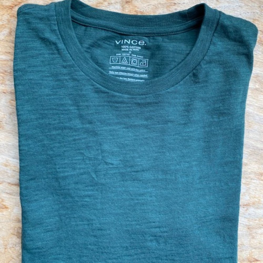 Vince Short Sleeve Cotton Slub Shirt